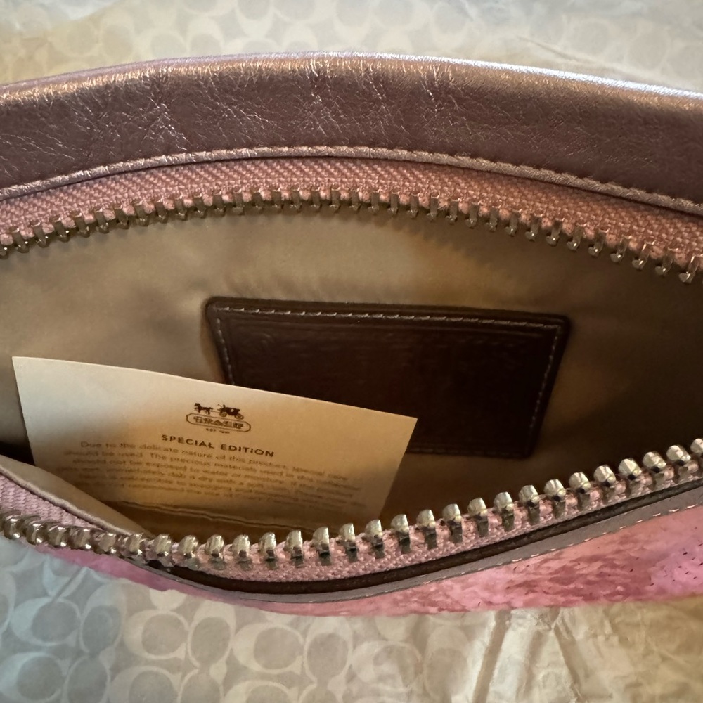 Coach Pink Sequin Clutch - Picture 3 of 7